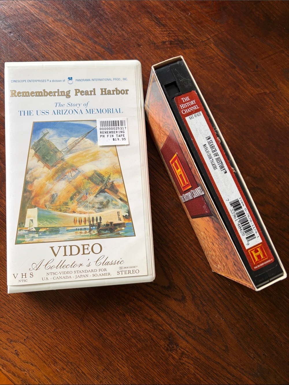 2 VHS “Remembering Pearl Harbor” and “Navajo Code Talkers”